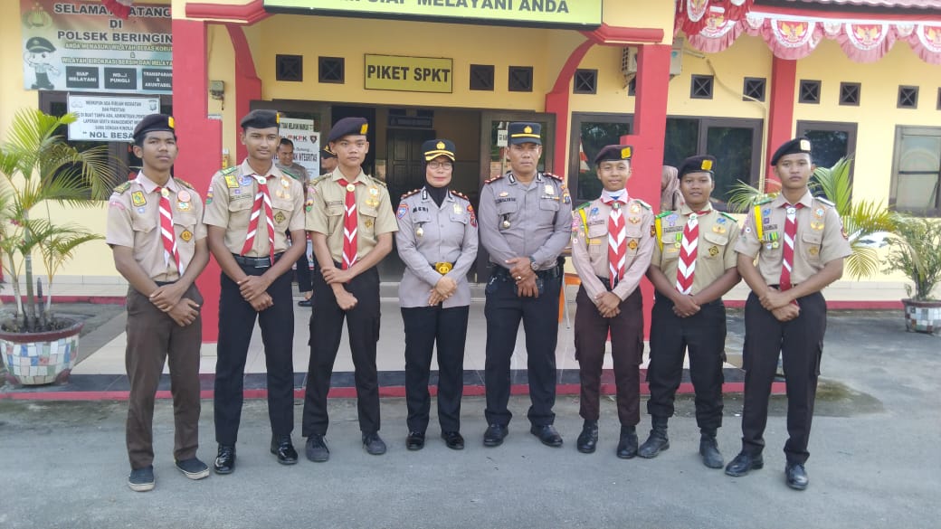 Kasat Binmas Polresta Deli Serdang Lantik Pramuka Saka Bhayangkara Polresta Deli Serdang