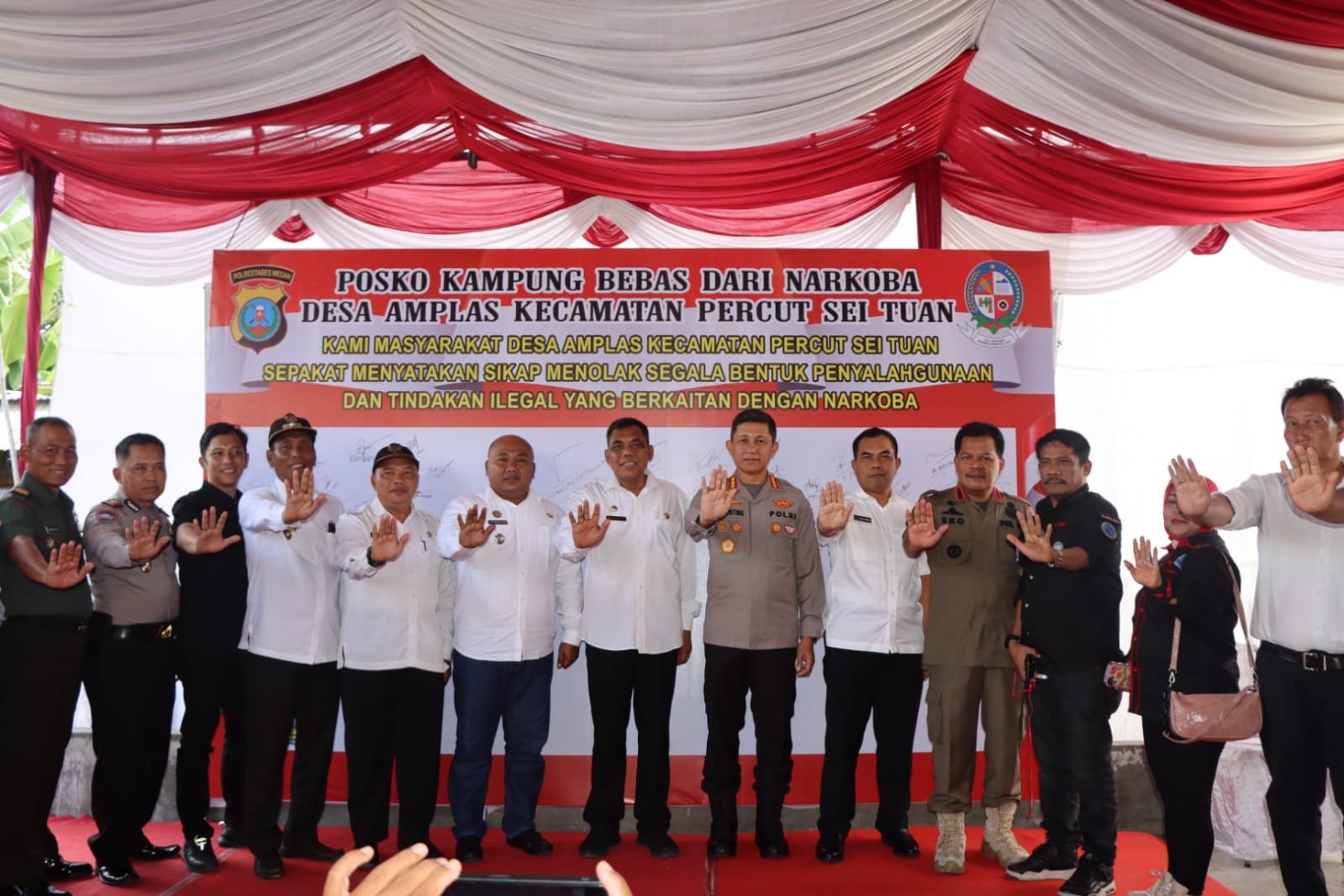 Camat Percut Seituan Fitryan Syukri Hadiri Launching Kampung Bebas Narkoba di Jermal 15