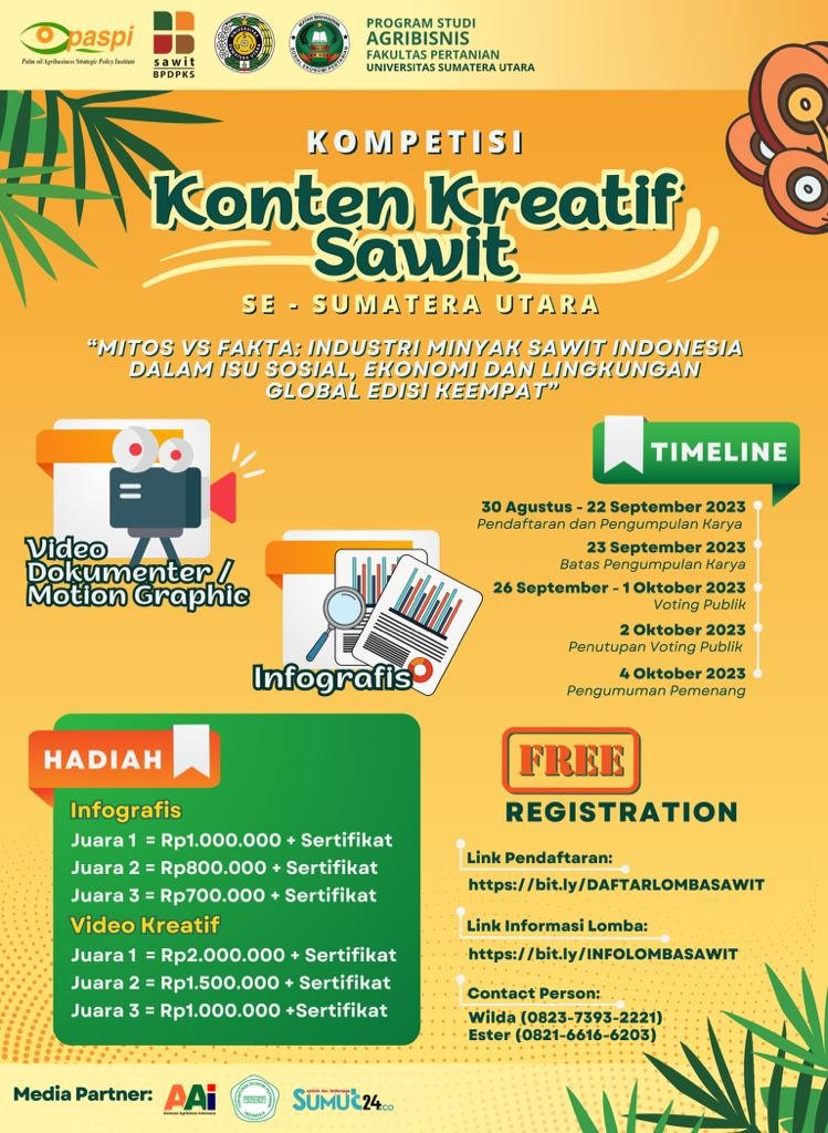 Ayo Segera Daftar Hadiah Jutaan Rupiah, PASPI - IMASEP Kerjasama Gelar Kompetisi Konten Kreatif