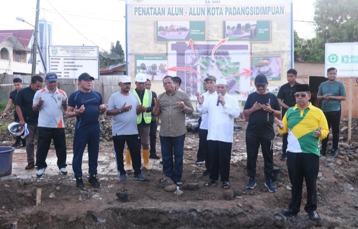 Pembangunan Alun-alun Kota Padangsidimpuan Dimulai, Edy Rahmayadi Harap Benar-benar Menjadi Ruang Publik