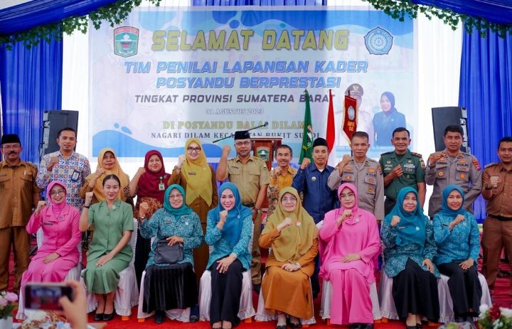 Rombongan Tim Penilaian Lapangan Kader Posyandu Berprestasi Tingkat Sumbar 2023 Berkunjung ke Nagari Dilam