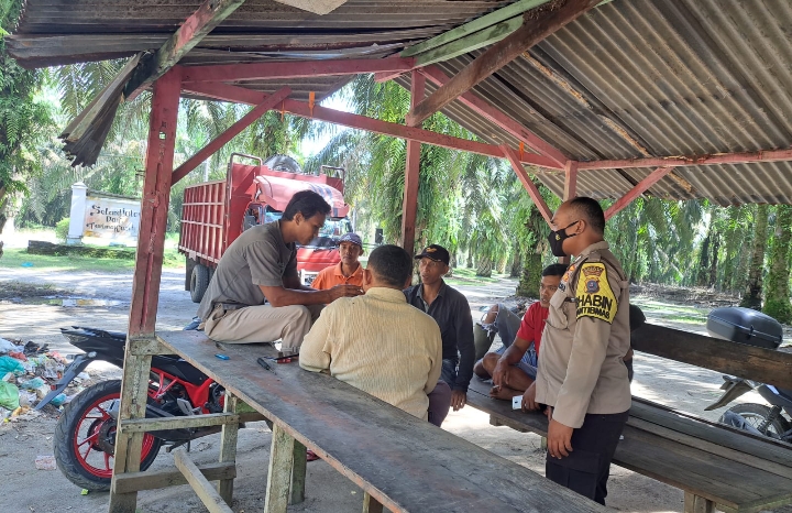 Personel Polsek Air Joman, Pesan Kamtibmas di Gereja HKBP Desa Silo Lama Barisan II