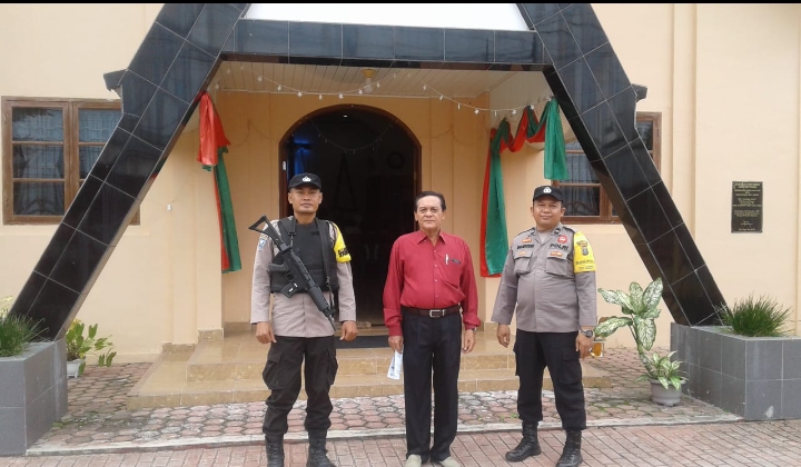Polsek Kota Kisaran Pam 4 Gereja di Kota Kisaran