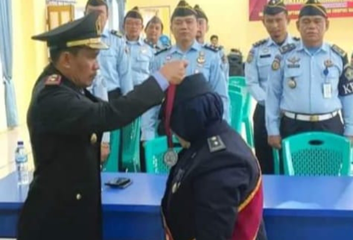 Jajaran Lapas Kelas IIB Padangsidimpuan Kanwil Kemenkumham Sumut Ikuti Upacara Wisuda Purnabakti Pengayoman