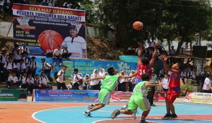 Dinas Pendidikan Kita Solok Gelar Turnamen Basket di SMPN 5