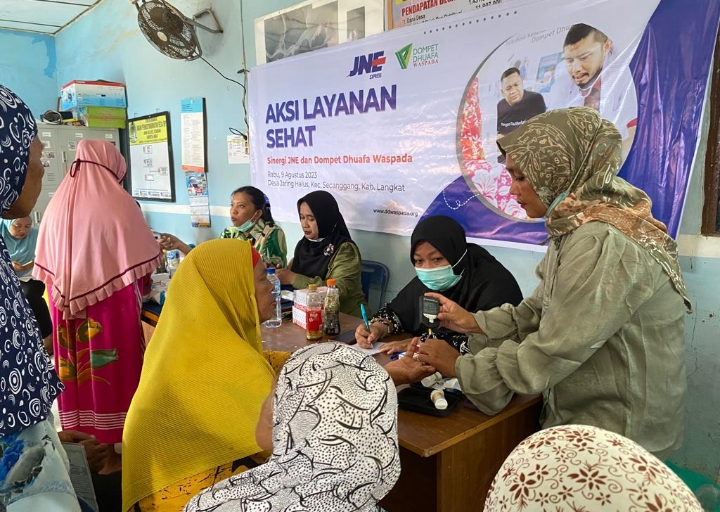 DD Waspada dan JNE Medan Gelar Aksi Layanan Sehat di Jaring Halus