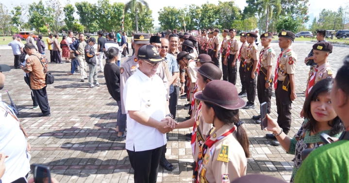 Pramuka Toba ke Jamnas 2023, Pesan Bupati Toba : Ceritakan Hal Baik Tentang Toba