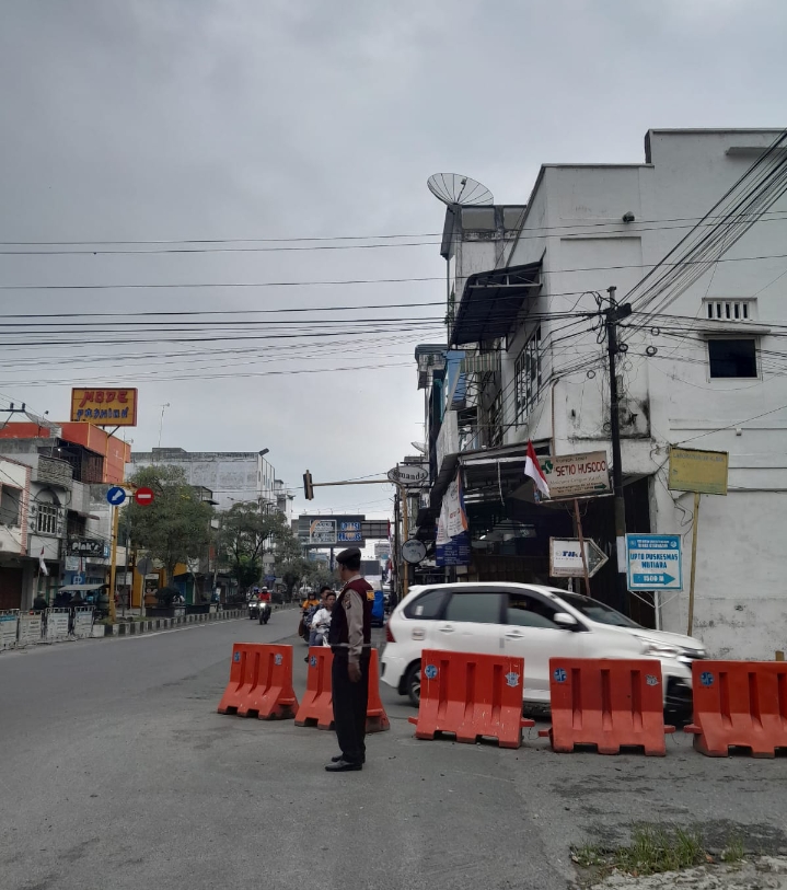 Personil Sat Samapta Polres Asahan Gatur Lantas