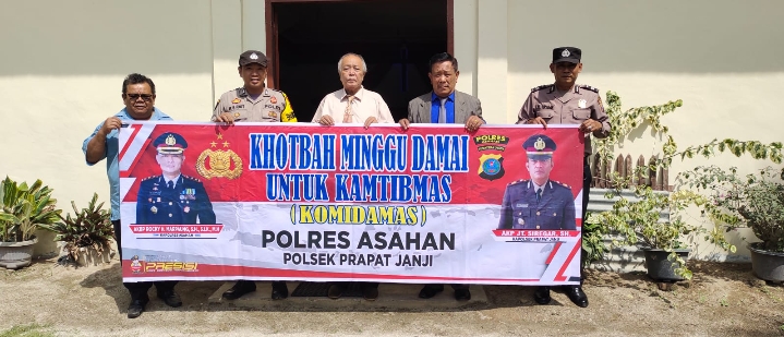 Polsek Prapat Janji PAM di Gereja GKPS