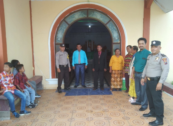5 Gereja, Diberikan Pengamanan Oleh Pihak Polsek Sei Kepayang
