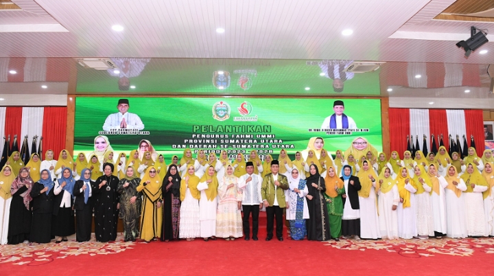 Pelantikan Pengurus Fahmi Ummi Sumut 2023-2028, Edy Rahmayadi Harapkan Terus Berkontribusi dalam Pembangunan Daerah