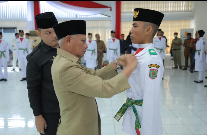 Bupati Asahan Kukuhkan Paskibraka Kabupaten Asahan Tahun 2023