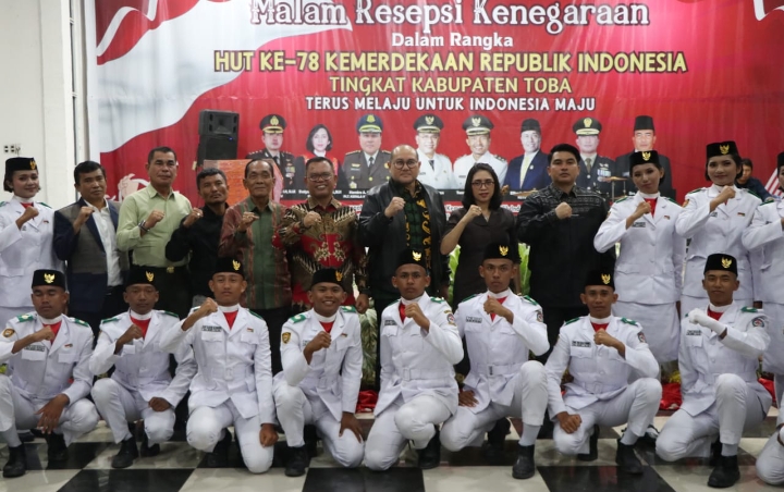 Resepsi Kenegaraan HUT RI ke 78 Dilaksanakan Bersama Unsur Forkopimda Di Pendopo Rumah Dinas Bupati