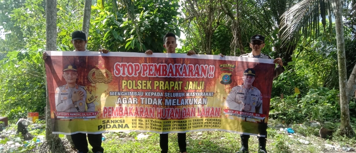 Bhabinkamtibmas Polsek Prapat Janji Polres Asahan Cegah Karhutla