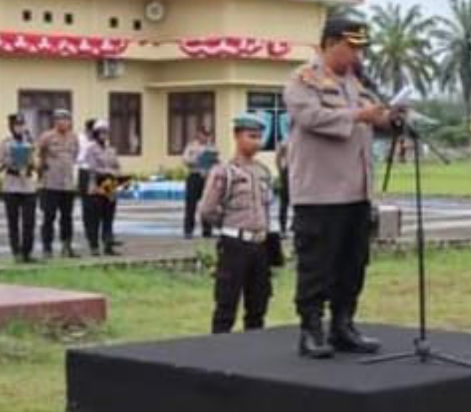 AKBP DIARI ASTETIKA S.IK Pimpin Apel Gelar Pasukan Polisi RW Palas.Ini Penjelasannya