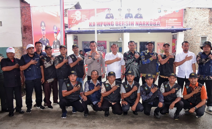 Peresmian Posko Kampung Bersih Narkoba, Wabup: Narkotika Masalah Sangat Serius dan Harus Ditanggulangi Bersama