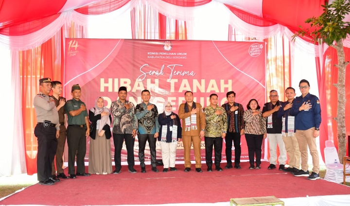 Pemkab Deli Serdang Hibahkan Tanah dan Bangunan kepada KPU