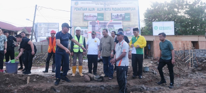 Pembangunan Alun-alun Kota Padangsidempuan Dimulai, Edy Rahmayadi Harap Benar-benar Menjadi Ruang Publik