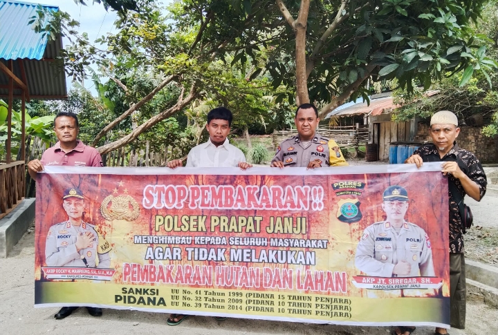 Bhabinkamtibmas Polsek Prapat Janji Sosialisasi tentang Karhutla