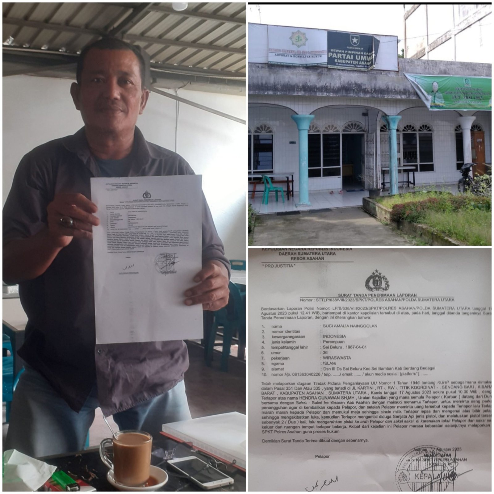 Viralnya Oknum Pengacara Diduga Lakukan Penganiayaan dan Pengancaman Bersenpi, Korban Desak Kapolres Asahan Segera Usut Tuntas