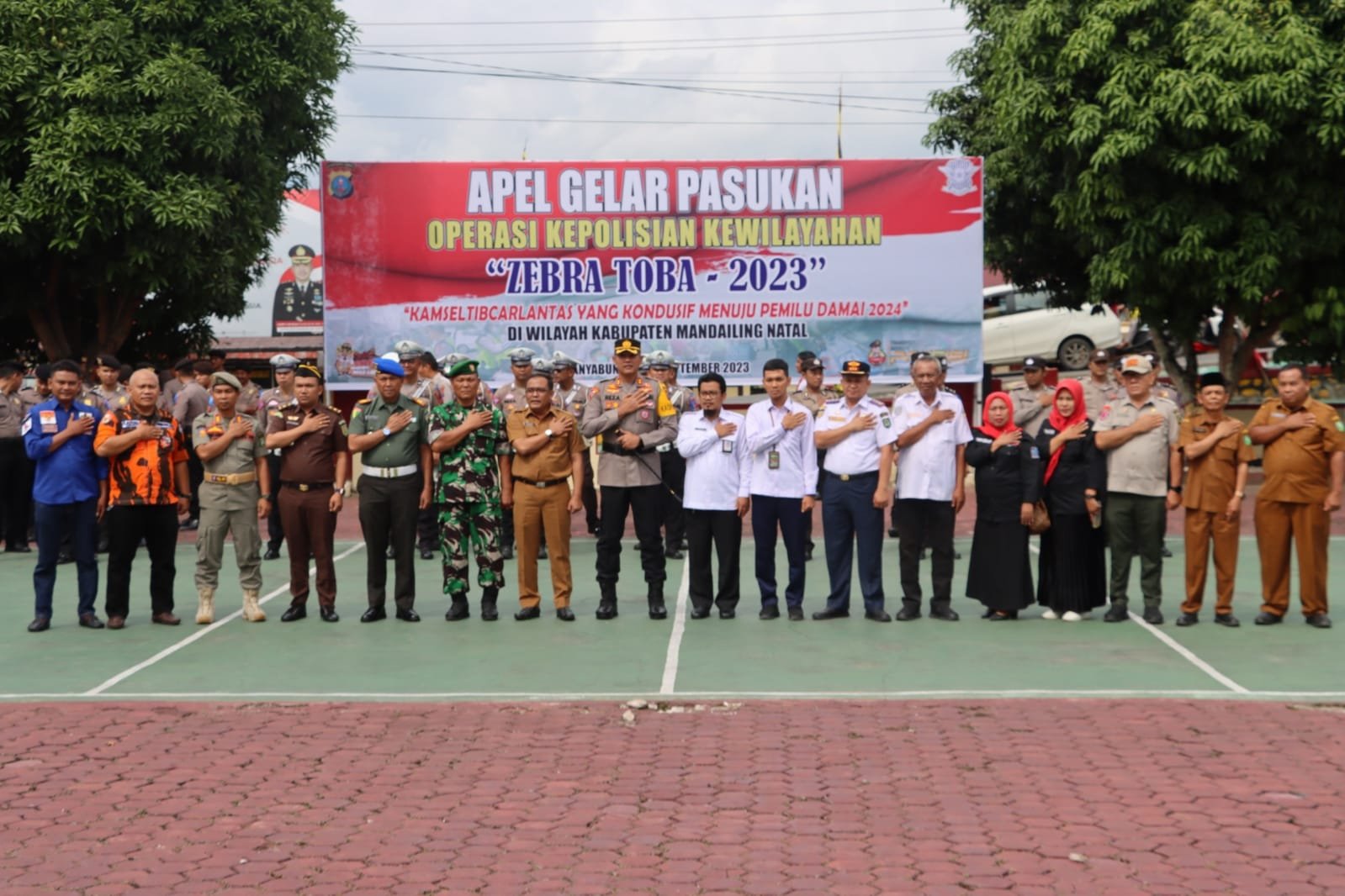 Polres Madina Laksanakan Apel Gelar Pasukan Dalam Rangka Ops Zebra Toba 2023, Ini Pesan AKBP Reza CAS