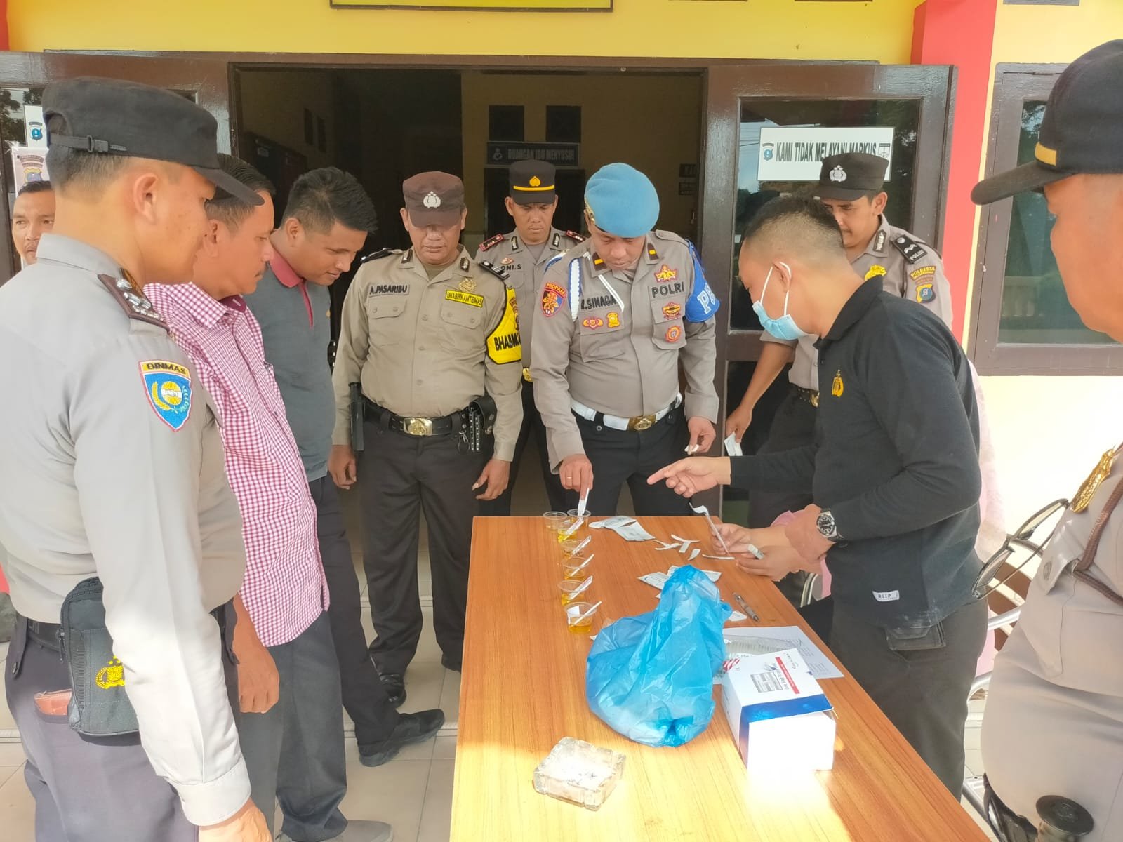 Polsek Jajaran Polresta Deliserdang Di Test UrineÂ