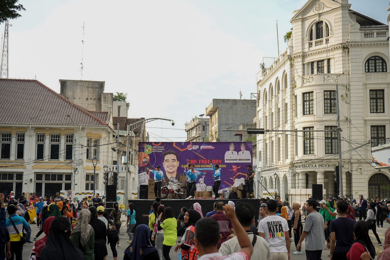 Dinas Perpustakaan dan Kearsipan Medan Sediakan Fasilitas Mewarnai di Car Free Day
