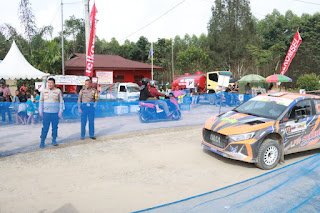Kapolres Simalungun Pimpin Langusng Pengamanan FIA APRC ASIA Danau Toba Rally 2023 Berjalan Lancar dan Terkendali