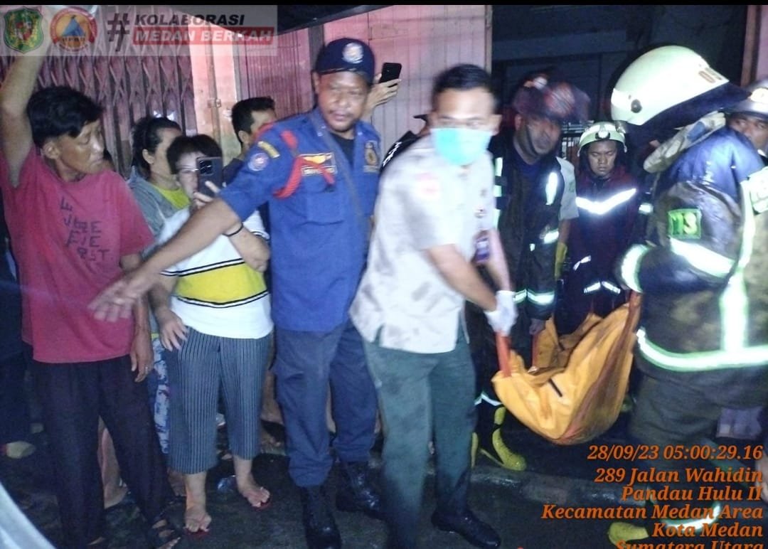 Musibah Kebakaran di Jln Wahidin 1 Unit Ruko Ludes Dijilat Api & Dikabari Seorang Meninggal Dunia.
