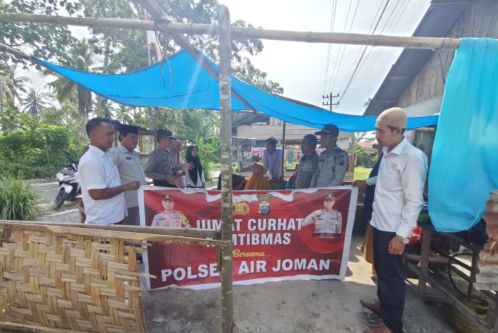 Tingkatkan Keharmonisan, Personel Polsek Air Joman Gelar Jumat Curhat