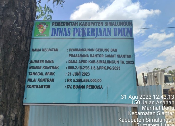 Bangunan Kantor Camat Siantar Rp 5,28 Miliar Perlu Pengawasan