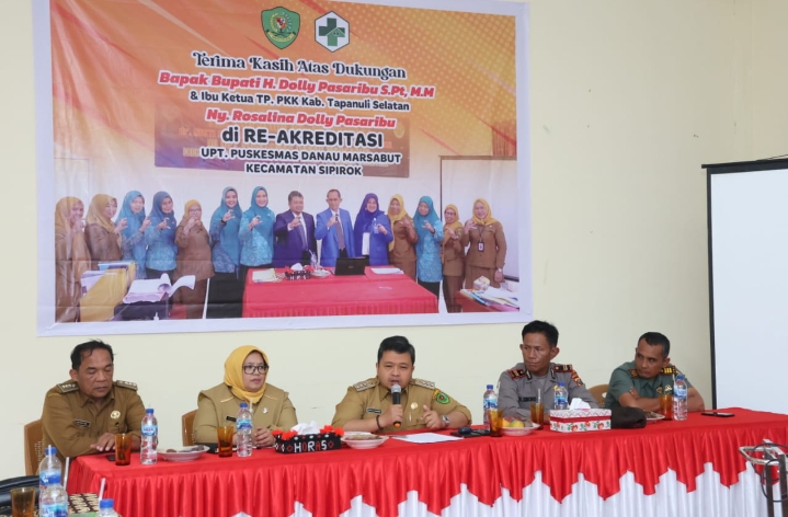 UPT. Puskesmas Danau Marsabut Sipirok Tapsel di Re-Akreditasi, Ini Harapan Bupati Dolly Pasaribu