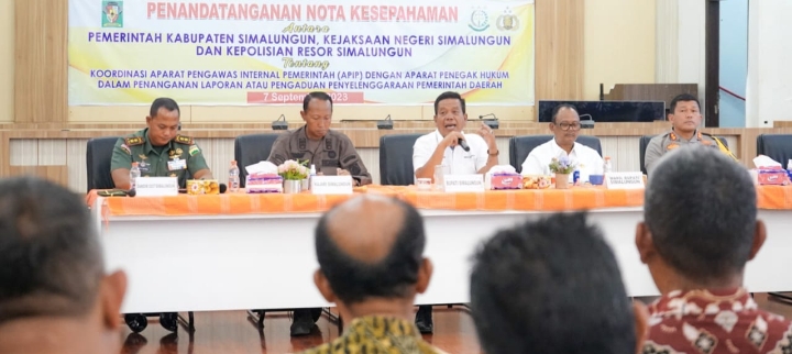 Bupati Simalungun Pimpinan Rakor APIP dan Kesuksesan Pilpanag di 77 Nagori.