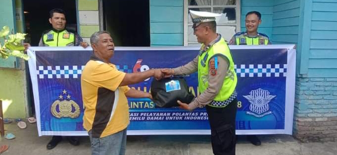 Sambut HUT Polantas Bhayangkara Ke-68, Sat Lantas Polres Madina Gelar Anjangsana