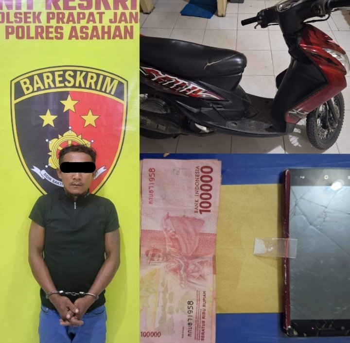 Unit Reskrim Polsek Prapat Janji, Amankan Pengguna Sabu Ketengan