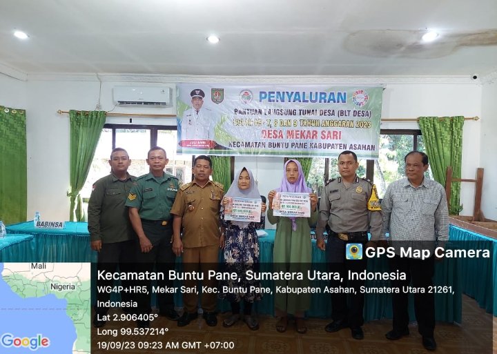 Personel Polsek Prapat Janji Melaksanakan Pengamanan Dan Monitoring Penyaluran BLT-DD