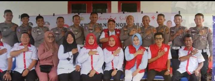 HUT Lalu Lintas Bhayangkara  Ke-68, Sat Lantas Gelar Donor Darah di Kantor PMI  Palas