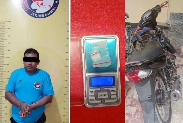 Personel Satreskrim Polsek Sei Kepayang Tagkap Residivis Narkoba