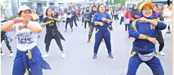 Melalu Persani, Pemkab Labuhanbatu Gelar Senam Sehat