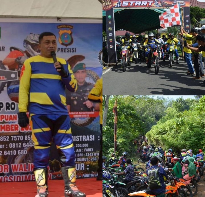 Dandim 0212/Tapsel Bersama Forkopimda Ikut Meramaikan Trabas Grand Rap Martrail,Letkol Inf Amrizal Nasution : Ajang Silaturahmi Komunitas Trail di Tabagsel
