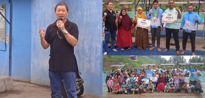 Syukuran Cabor Aquatik Tapsel Raih Prestasi Emas dan Perak Kejuaraan O2SN Nasional di Jakarta, Ketua Aquatik Bateraij Lim : Terima Kasih kepada Ananda Jafni Terus Berlatih, Raih Prestasi !