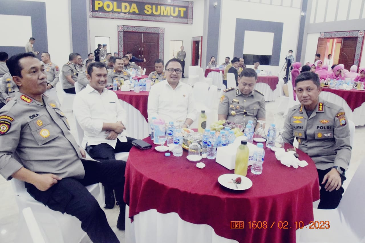 Kapolrestabes Medan Hadiri Upacara Sertijab Irwasda di Polda Sumut