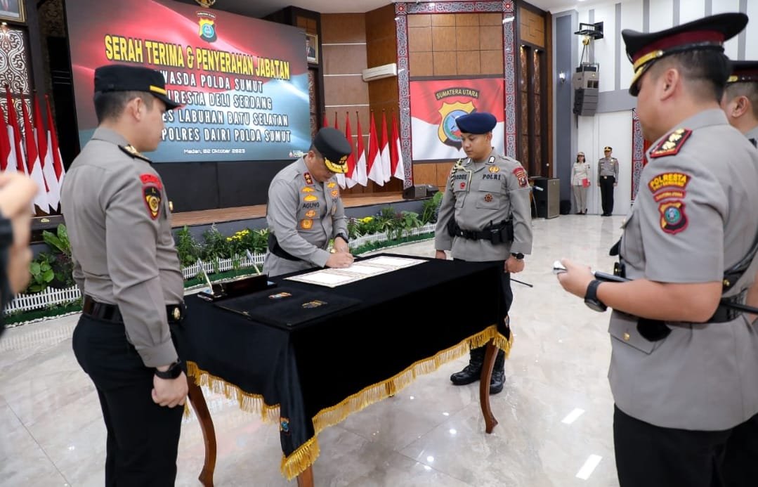 Kapolda Sumut Pimpin Sertijab Irwasda dan Sejumlah Kapolres