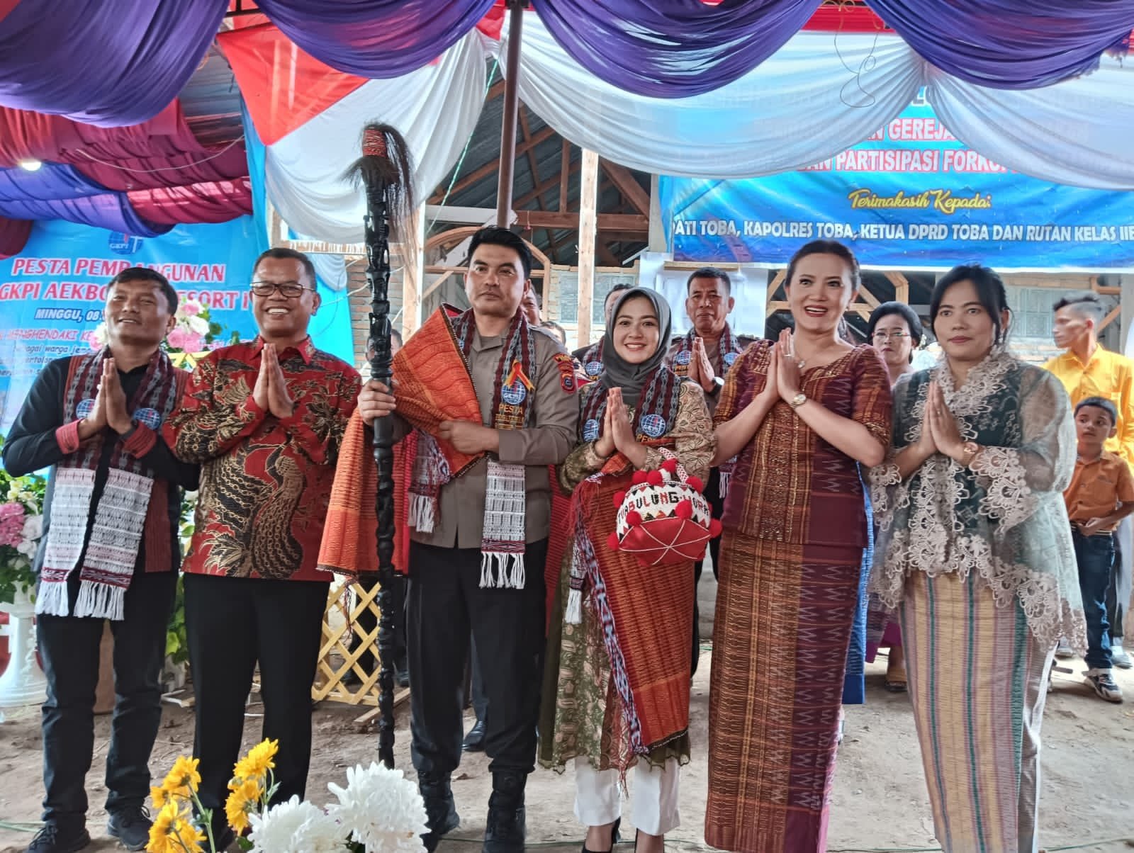 Pembangunan Gereja GKPI Aek Bolon Balige Terlaksana Atas Dukungan Penuh Kapolres Toba