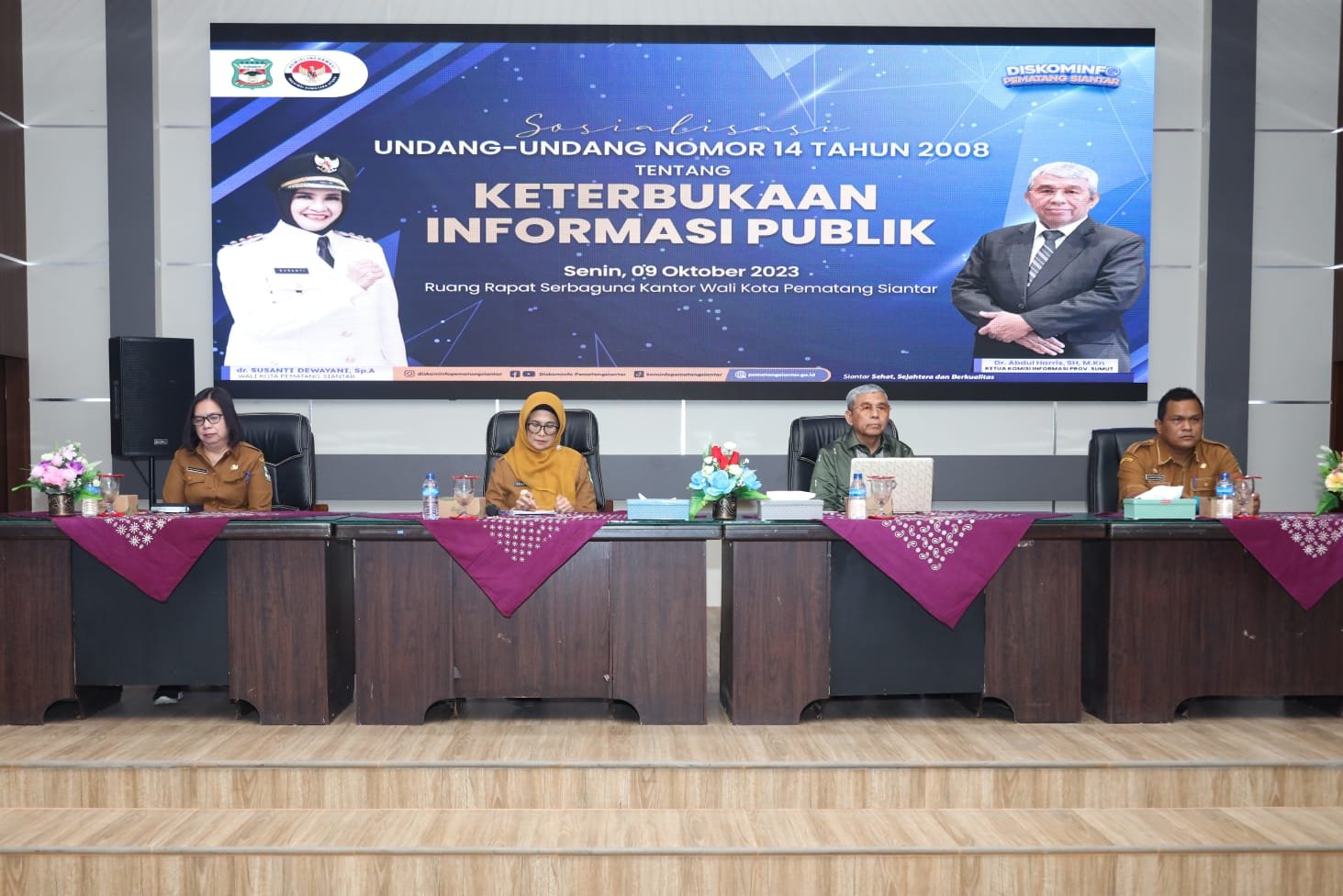 Wali Kota Pematang Siantar menghadiri kegiatan Advokasi Sosialisasi dan Fasilitas Pelaksanaan Pendidikan Kependudukan Jalur Formal