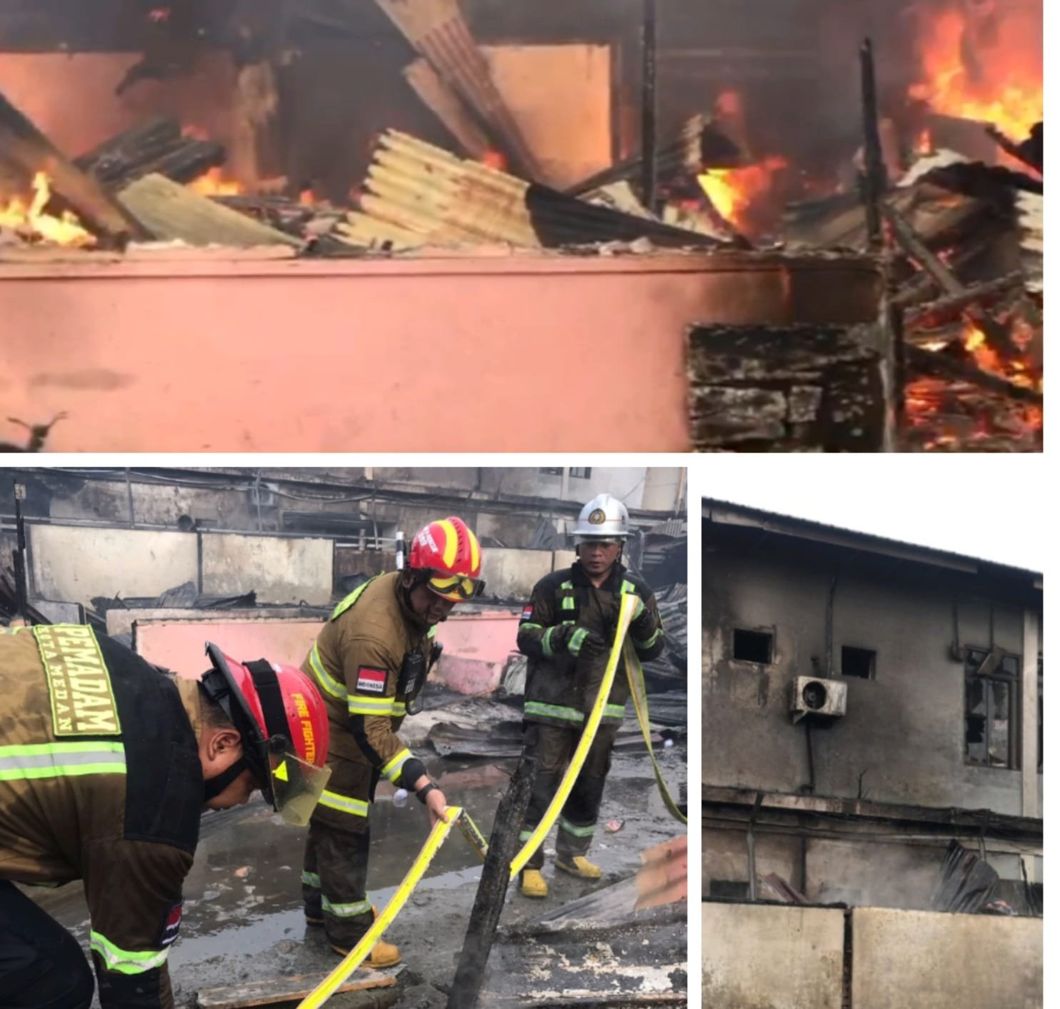 Sembilan Unit Rumah Semi Permanen di Jln Pembangunan Medan Selayang Ludes Terbakar