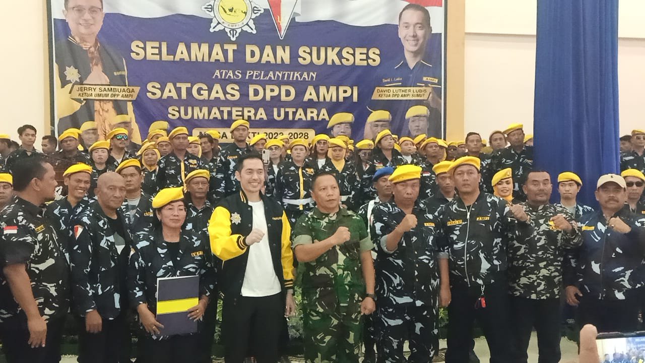 Satgas DPD AMPI Sumut Dilantik, David Luther : Bantu Aparat Menjaga Keamanan