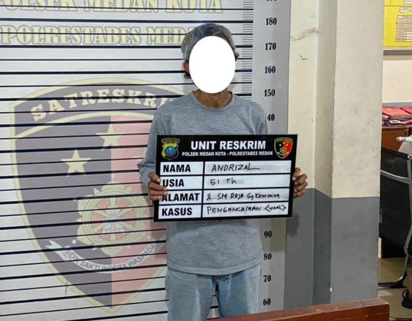 Polisi Tangkap Jukir di Medan Usai Ancam Pukul Ojol Pakai Martil