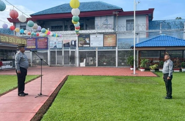 Lapas Binjai Kanwil Kumham Sumut Laksanakan Apel Pagi Rutin Kesiapan Kerja ASN dan Pegawai
