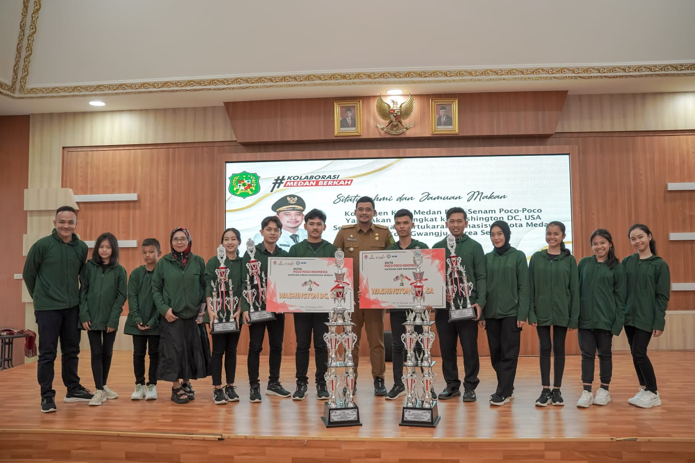 Lepas Duta Senam Poco-Poco ke AS dan Pertukaran Mahasiswa Ke Gwangju, Ini Pesan Bobby Nasution